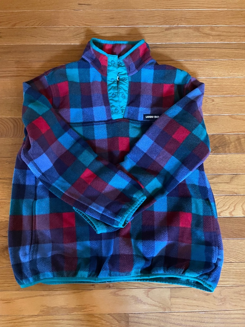 Lands’ End Fleece Funnel Neck Pullover